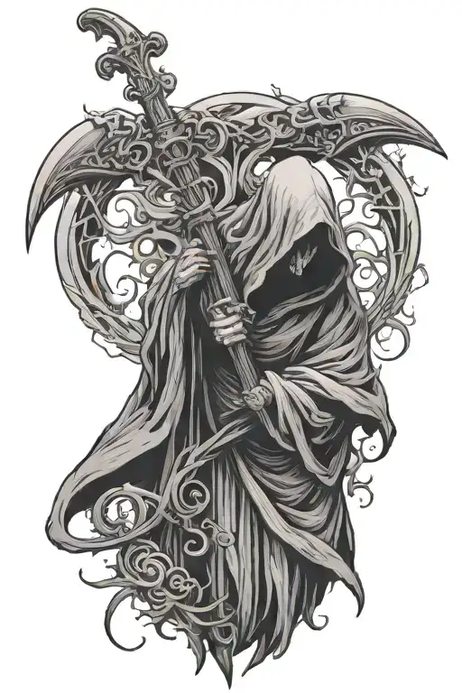 Grim Reaper A Blackwork