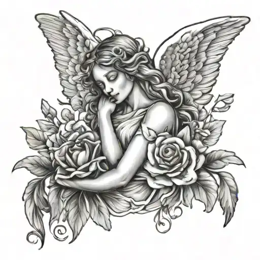 Angel Holidng Flowers