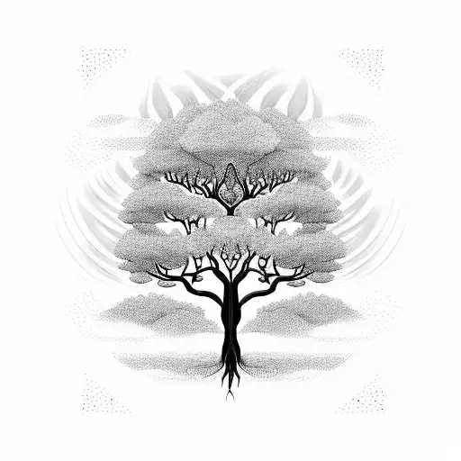 A Tree Of Life With Flowing Tai Chi Movements