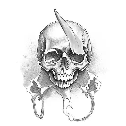 Grim Reaper Holding Skull