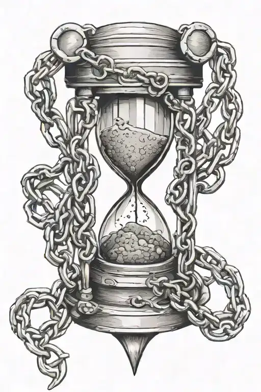 An Hourglass Wrapped In Chains