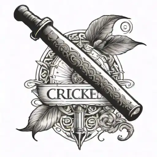 A Spiritual Mantra Written In The Shape Of A Cricket Bat