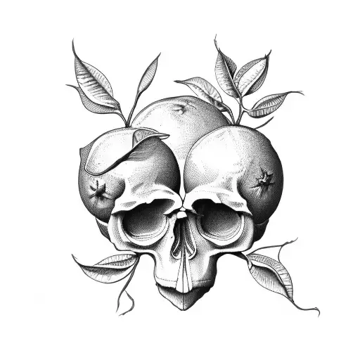 Lemon Tree With Skull As Lemons