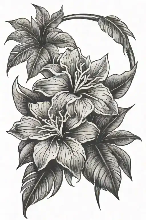 Hawaii Design Tattoo For Women