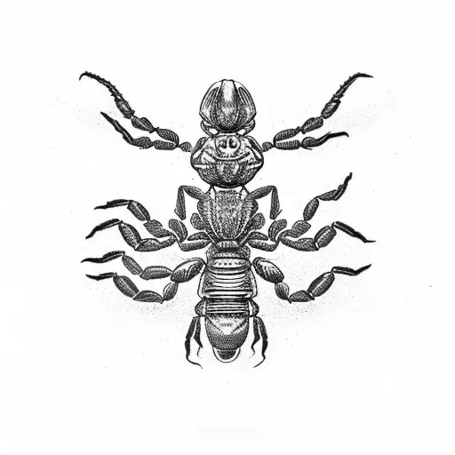 A Powerful Scorpion Surrounded By Delicate Black-grey Shading