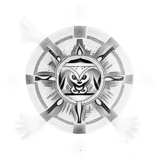 Tribal Tattoo Incorporate The Number Eight And Lao Asian And Mexican Inspiration