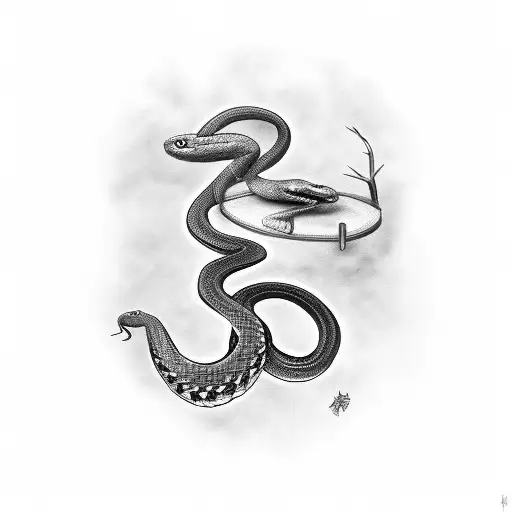 Snake Catching A Bird Sleeve