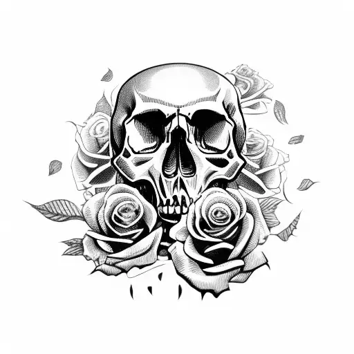 Skull And Roses