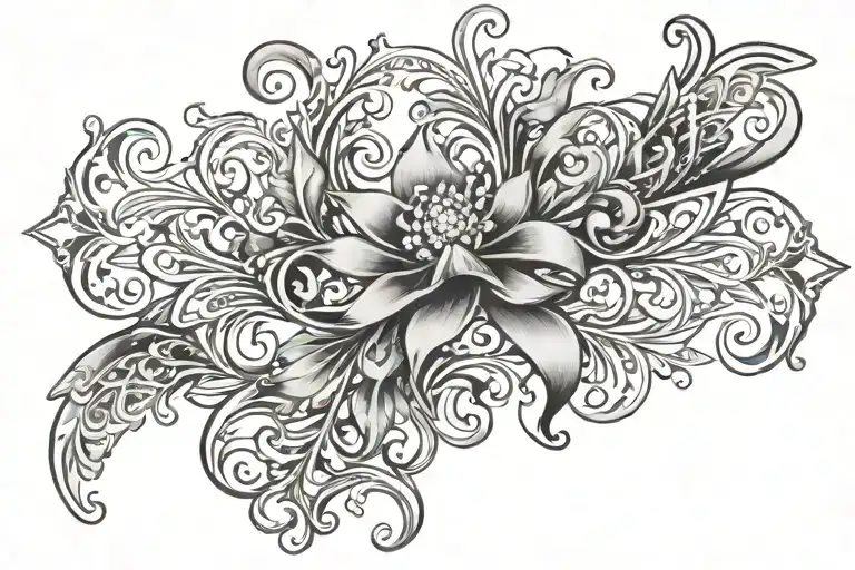 Diamond Ribbon Filigree Full Chest