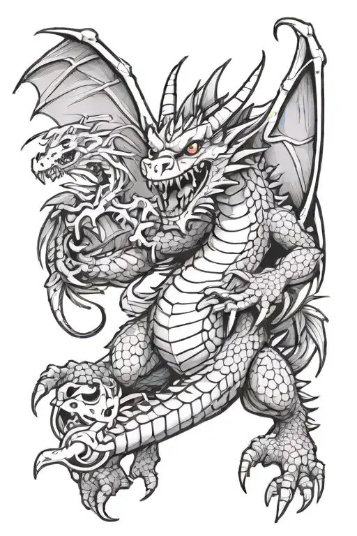 A Dragon Playing Video Games With A Flying Squad Of Animals