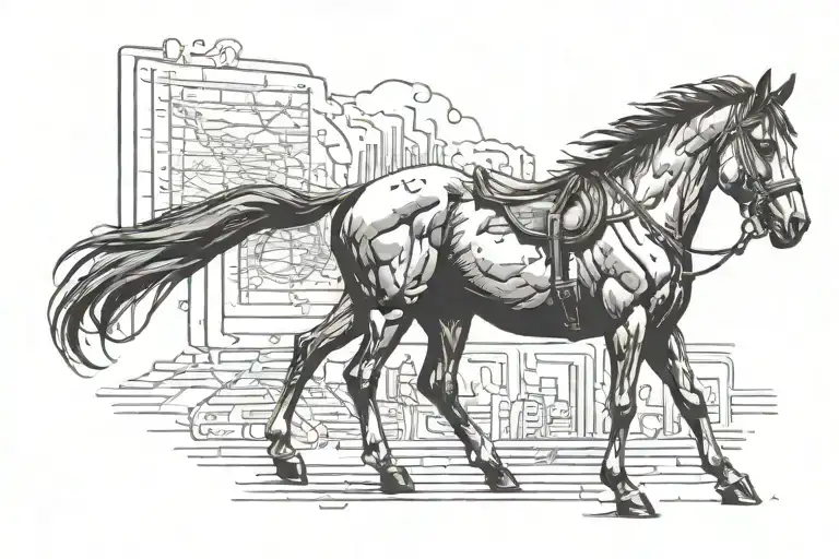 Monet Horse Programming On Laptop