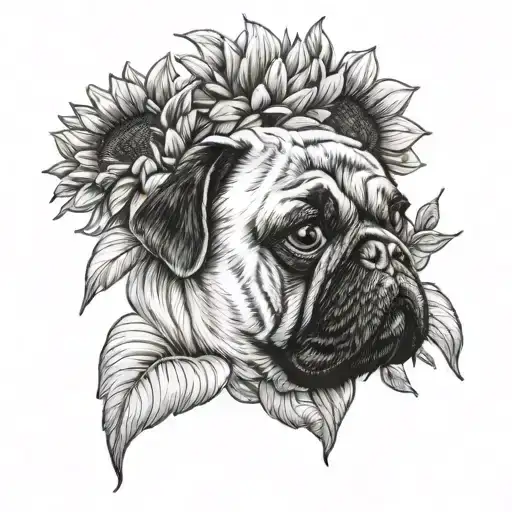 Sunflower And Pug Memorial