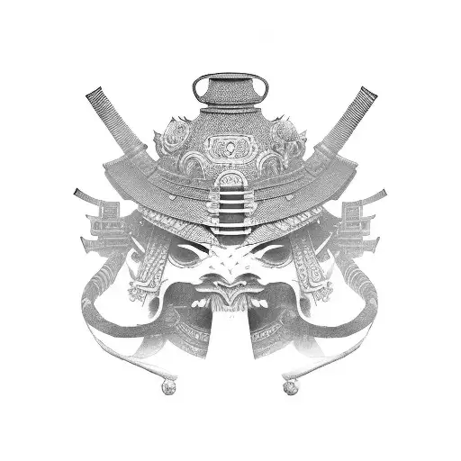 Samurai E Templo Oriental