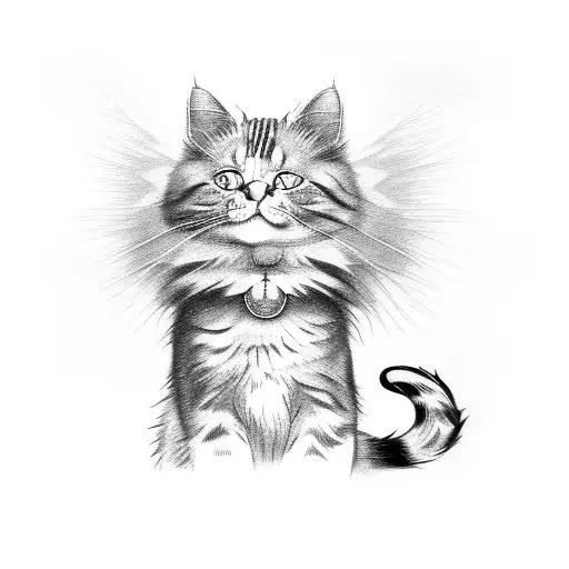 Cat Black And White Taking A Nap