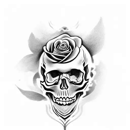 Skull With Roses