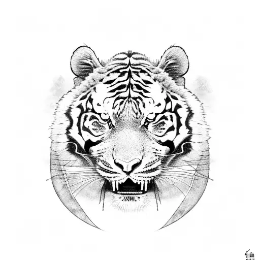 Angry Tiger And Snake