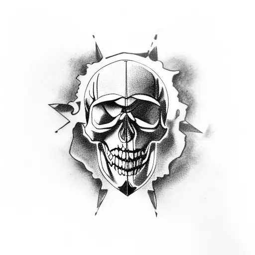 Construction Crane With A Skull Operator