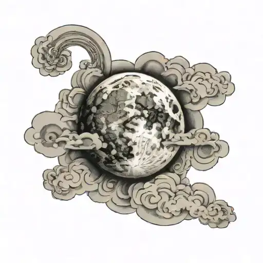 Moon In Clouds