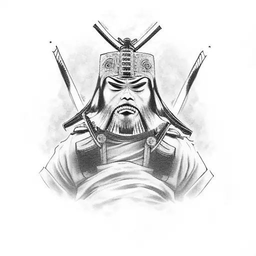 Guerreiro Samurai Com Buda