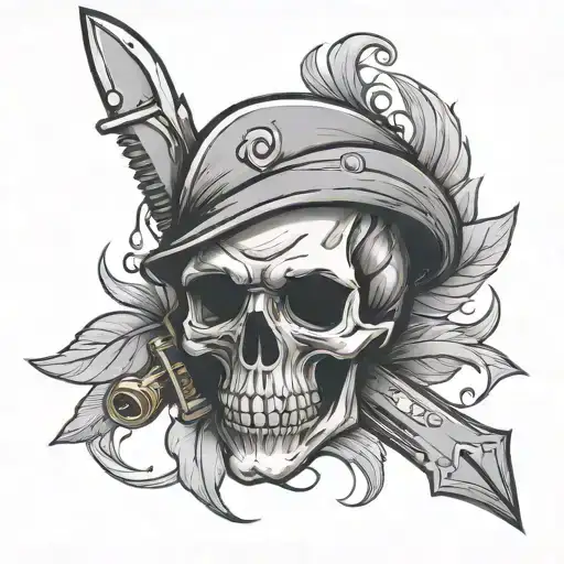 Skull And Knife