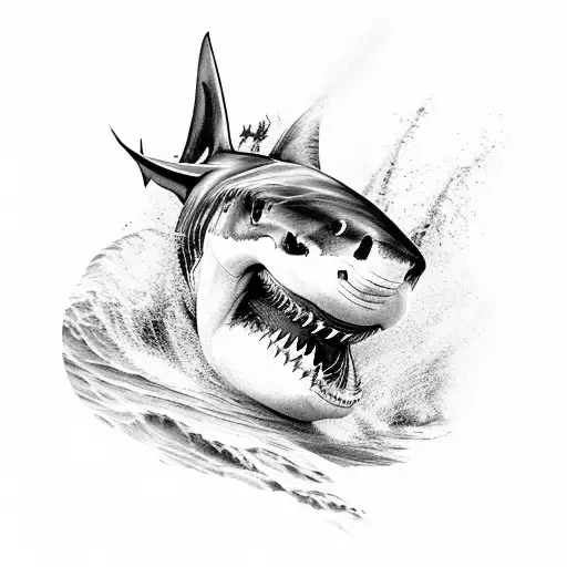 Great White Shark Riding A Stallion