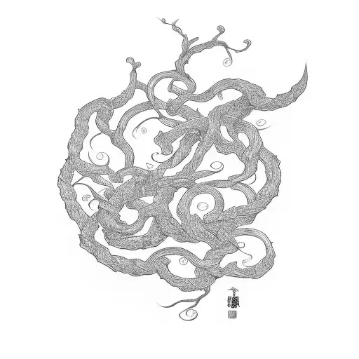 Katana With Vines Around It