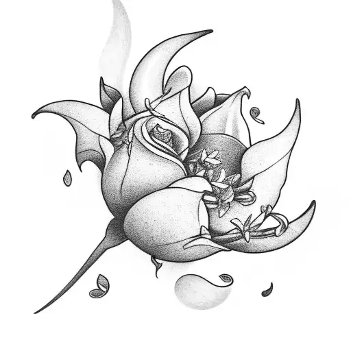 Jasmine Flowers In The Form Of A Crescent Moon