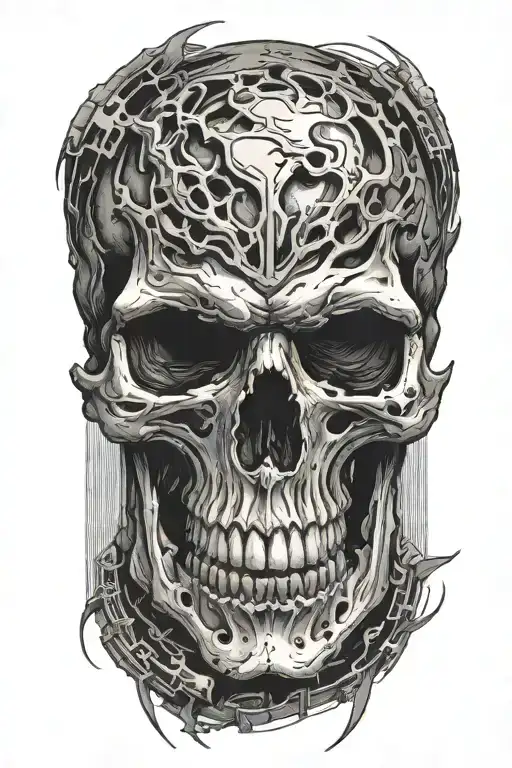 Skull Shooting Itself