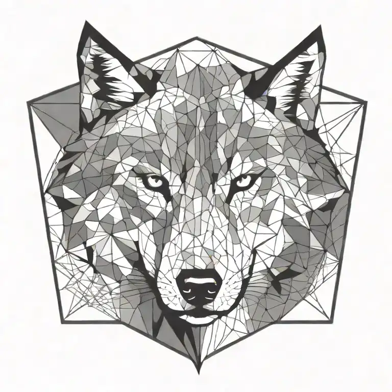 Geometric Wolf's Head