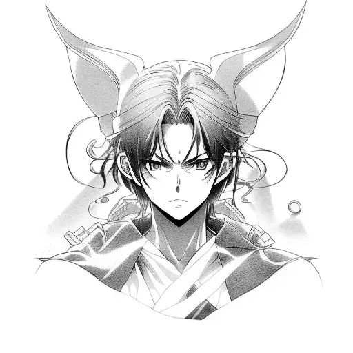 A Manga-style Portrait Of The Client's Favorite Anime Character