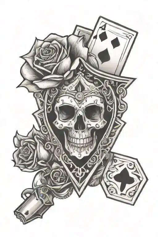 A Suit With A Rose Head Holding An Ace Of Diamonds Card And Keys In One Hand