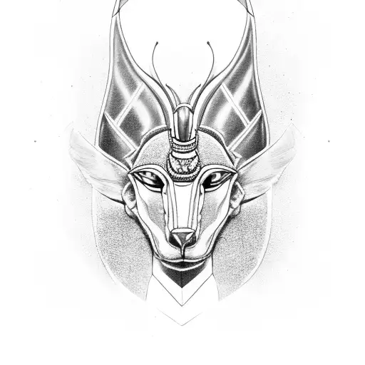 Anubis With Scales Heart And Feather