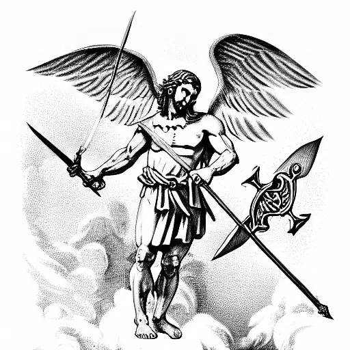 St Michael Slaying The Devil In Roman Times