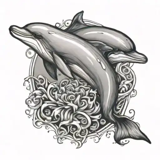 Dolphin With Inital K And M
