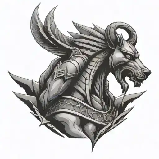 Angry Egyptian God Anubis