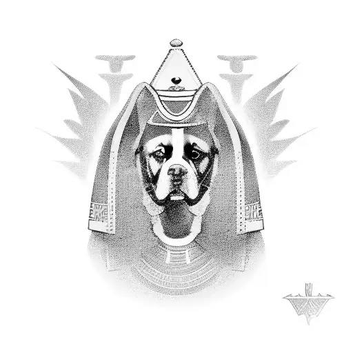 Protection Dog In Old Egyptian Style