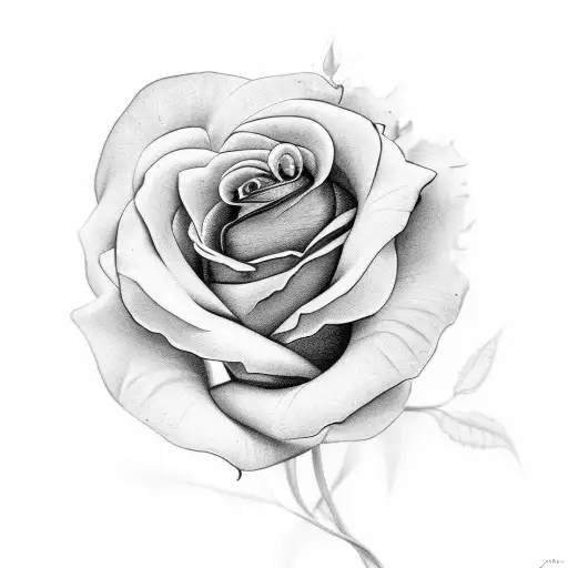 A Beautiful Rose With The Quote 'Flaws And All'