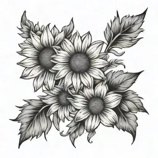 Sun And Daisy Flower