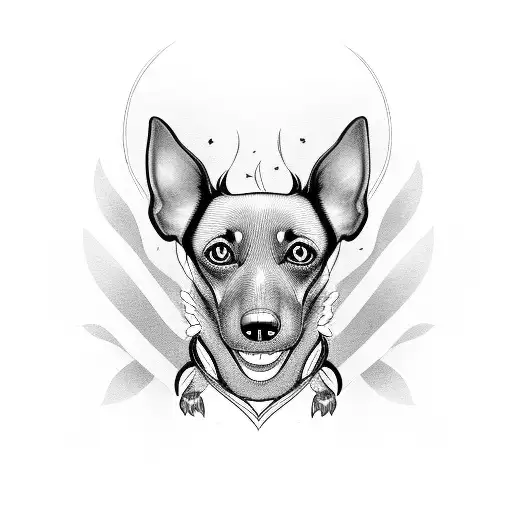 Black Dachshund Flowers