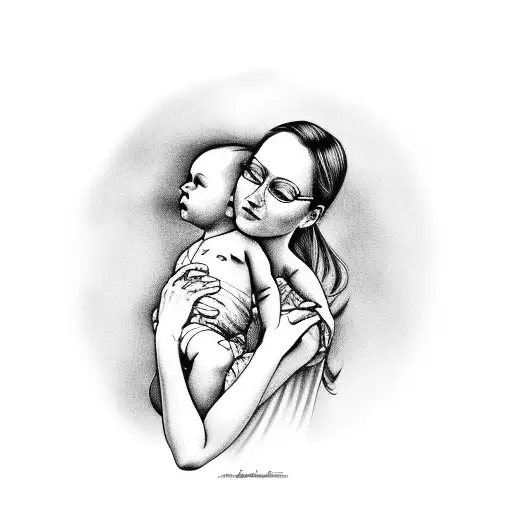 Mother Holding Child