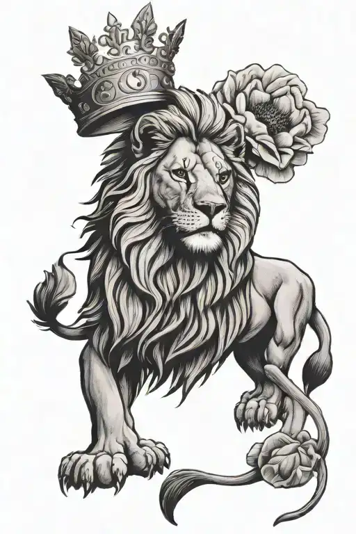 Lion Poppy Crown Strength