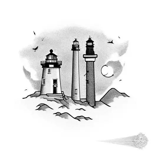 Lighthouse With A Compass Sleeve