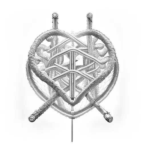 A Dna Strand Forming The Shape Of A Heart