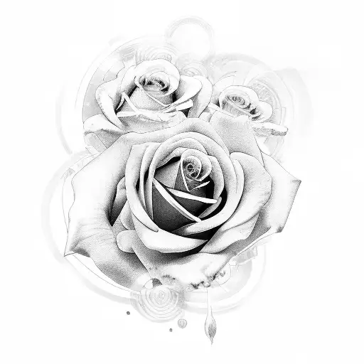 Two Stop Watches With Rose And Rays As The Backdrop