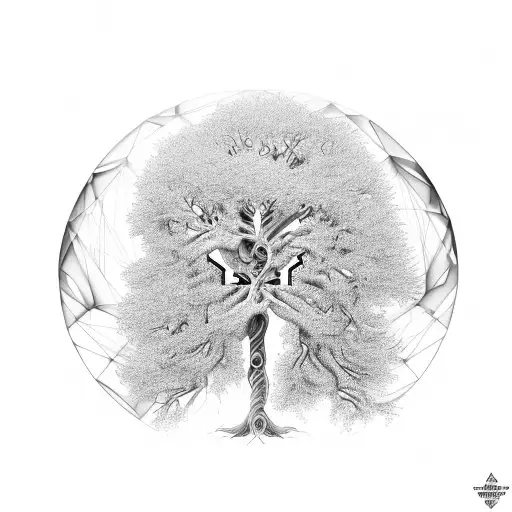 Tree With Genetic And Computer Circuits