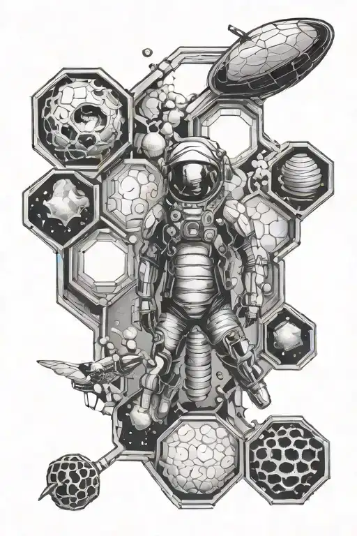 James Webb Honeycomb Space Themed