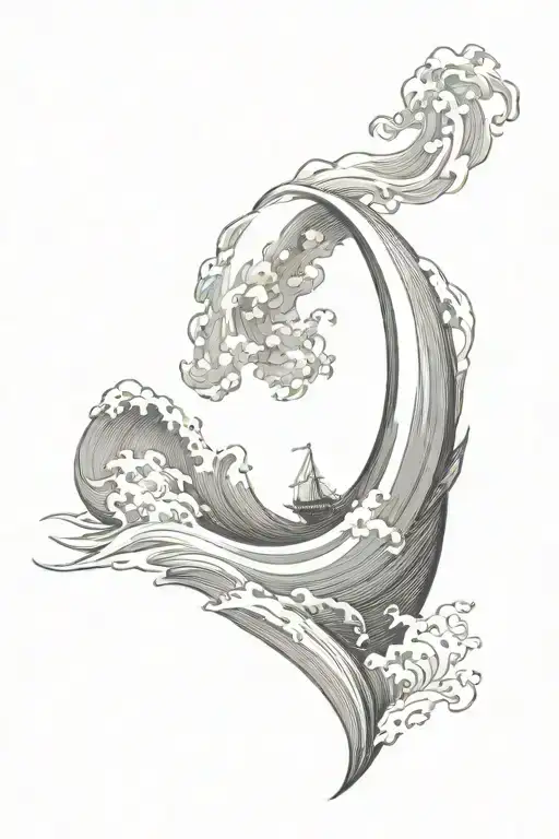 Wind Fighting Against Waves Ocean Waves