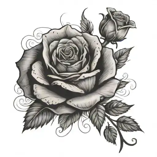 Rose In A Vase On A Dusty Table