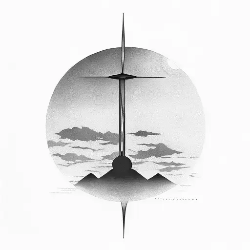 An Ikarus Silhouette Against A Sunset