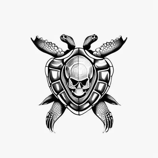 Turtle With Skull